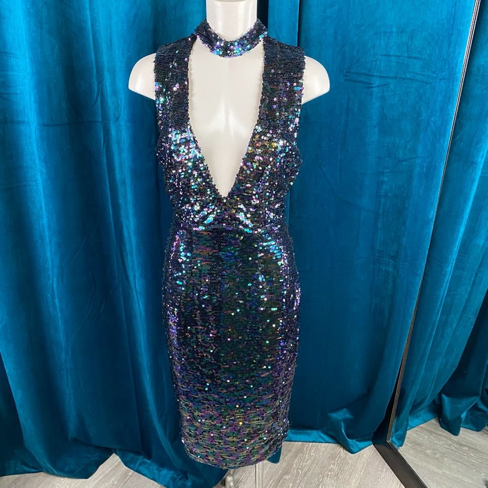 L'atiste By Amy Choker Sequin Bodycon Dress - Picture 3 of 9
